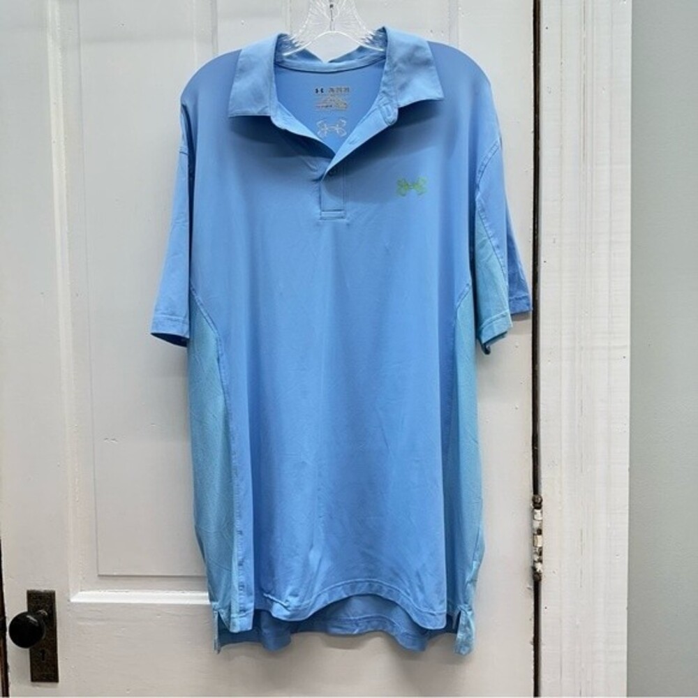 Under Armour heat gear loose fit athletic polo. dri fit‎ material men's 2xl
